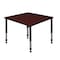 Kee Square Square Classroom Tables, 36 W, 36 L, 23-34 H, Wood, Metal TB3636MHAPBK - alternate 1